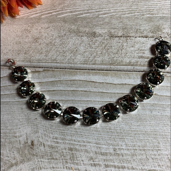 Handmade Swarovski “Black Diamond Rivoli” Bracelet - Picture 2 of 8